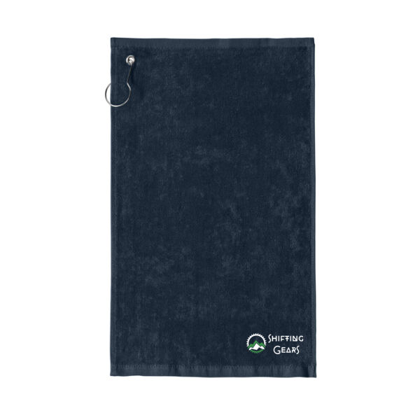 Port Authority® Grommeted Hemmed Towel - Embroidered Logo Thumbnail